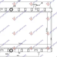 RADIATOR 2.0-2.5 16v BENZINĂ (410x741x16)