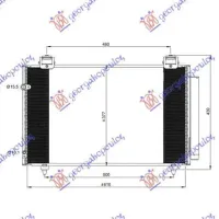 CONDENSOR BENZINĂ-DIESEL 04- (610x370x16)