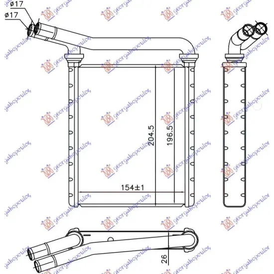 RADIATOR ÎNCĂLZIRE (154x197x26)