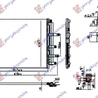 CONDENSOR ELECTRIC (EV) (510x410x16)