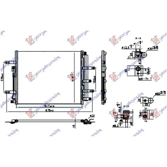 CONDENSOR ELECTRIC (EV) (510x410x16)