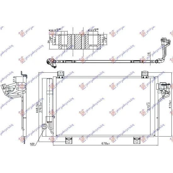 CONDENSOR 1.5 D DIESEL (678x370x16)