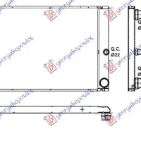 RADIATOR 3.0 DIESEL + A/C AUTO (59,3x36,6x3,2)