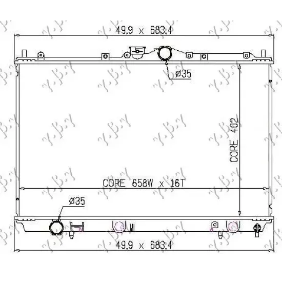 RADIATOR 1.3-1.6-1.8 ΒΕΝΖ (40,2x66,5x16)