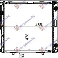 RADIATOR 2.0-2.3 BENZ M/A +/-AC (49x49) (MAHLE BEHR PREMIUM LINE)