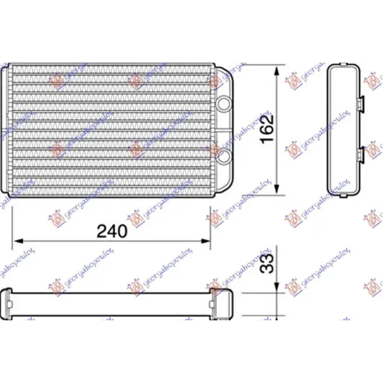 RADIATOR ÎNCĂLZIRE (BR) (240x160x32)