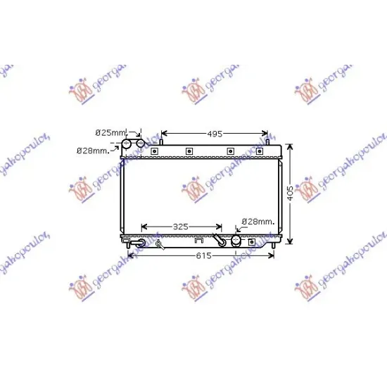 RADIATOR 1.4 8V +/-A/C A/T 04- (32.5x65) (KOYO)