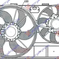 ANSAMBLU VENTILATOR RĂCIRE (DUBLU/2MOT) +A/C 1,8 P