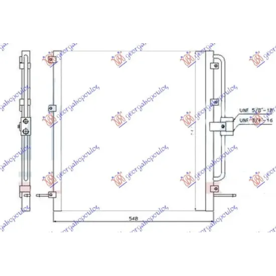 CONDENSOR 4.0-4.6i V8 BENZINĂ - 2.5TD DIESEL (548x547x22)