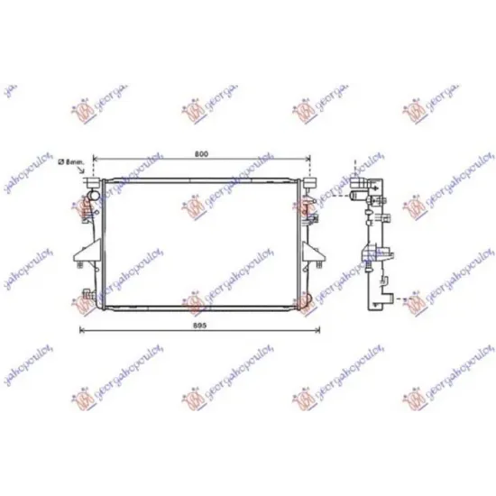 RADIATOR 2.0 T.D M/A (71x47) (KOYO) RADIATOR 2.0 T.D M/A (71x47) (KOYO)