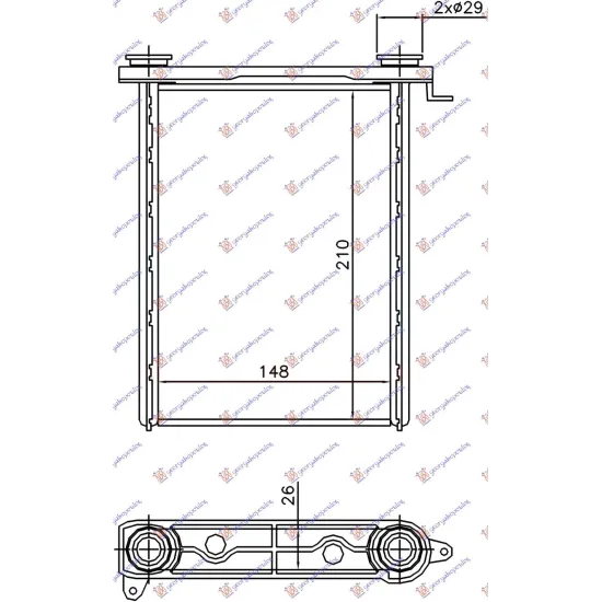 RADIATOR ÎNCĂLZIRE (BR) (148x210x26)