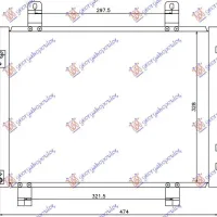 CONDENSOR 1.3 CDTi DIESEL (420x330x16)