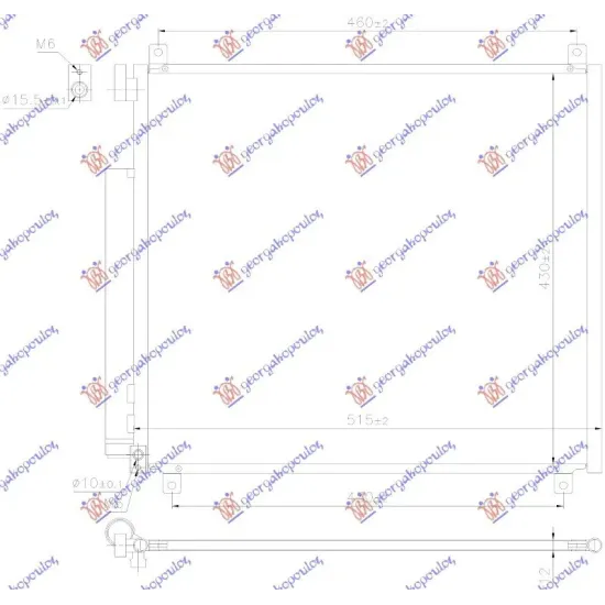 CONDENSOR 1.2 BENZINĂ (500x430x12)