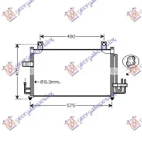 CONDENSOR 1,8i 8V-1,5i 16(53.5x34.5x20)