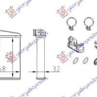 RADIATOR ÎNCĂLZIRE (B) +/-ΑC (167x168) (COMPLET CU KIT)