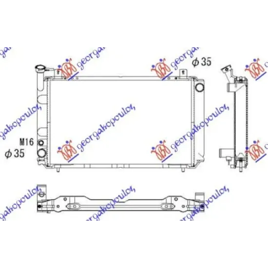 RADIATOR 1,4-1,6cc (59x35)