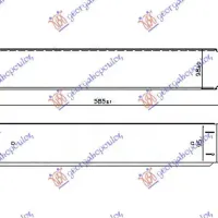 RADIATOR INTERCOOLER 1.5 (216/218i) BENZINĂ (585x98x95)