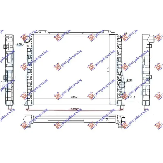 RADIATOR 2.0-2.5 +/-A/C (49x41.5)