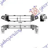 RADIATOR INTERCOOLER 1,8-2,5 BENZINĂ 2,2CDi(62,5x113x62)