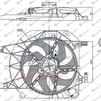 ANSAMBLU VENTILATOR RĂCIRE (+AC) BENZINĂ/DIESEL