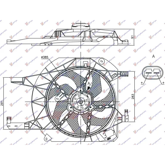 ANSAMBLU VENTILATOR RĂCIRE (+AC) BENZINĂ/DIESEL