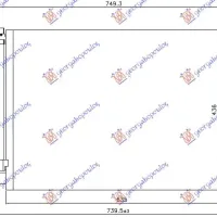 CONDENSOR BENZINĂ-DIESEL 06- (635x436x16)