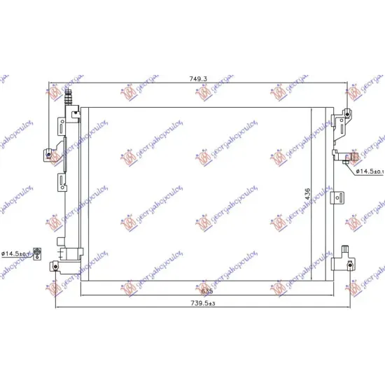 CONDENSOR BENZINĂ-DIESEL 06- (635x436x16)