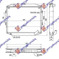 RADIATOR 2,5TDi M/A +/-A/C(45x59,8x5,3)CUPRINS