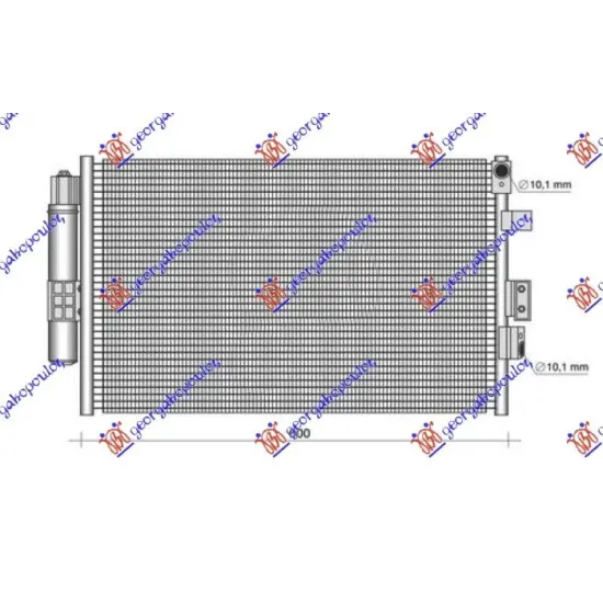CONDENSOR 1.0 EcoBoost BENZINĂ AUTO (599x350x16) CONDENSOR 1.0 EcoBoost BENZINĂ AUTO (599x350x16)