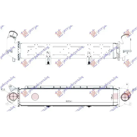 RADIATOR INTERCOOLER 1.0-1.6 T-GDI BENZINĂ (600x105x90)