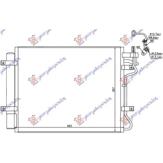 CONDENSOR 1.6 CRDi (43,5x35x5x16)