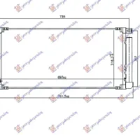 CONDENSOR 1.2i BENZINĂ (69,7x34,2x1,2)