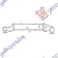 RADIATOR INTERCOOLER 2,0-2,2-2,2-2,7 CDi(56x113x50)