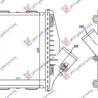 RADIATOR INTERCOOLER 0.8 Cdi DIESEL (171x233x50)