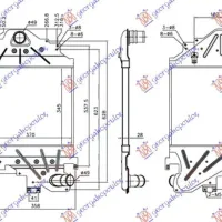 RADIATOR INTERCOOLER 1.5 DCi DIESEL (345x370x28)
