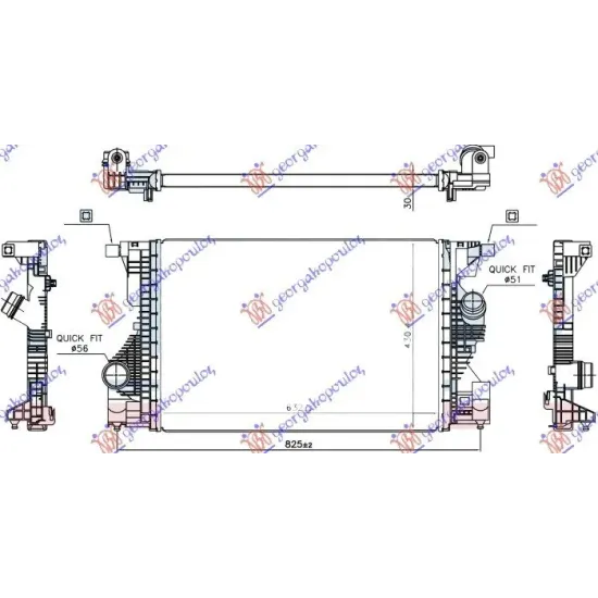 RADIATOR INTERCOOLER ALL MODEL BENZINĂ (630x430x30)