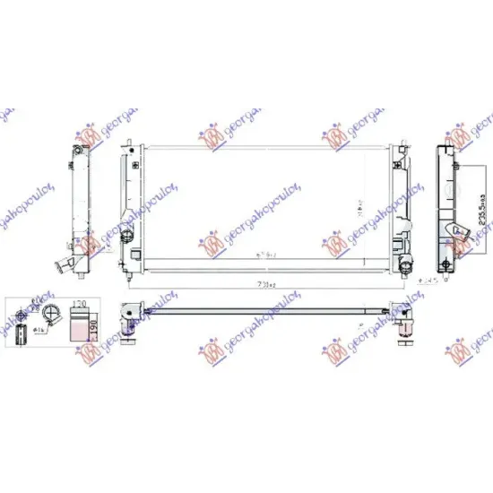 RADIATOR 1,8 16V VVTI (65x31,8)