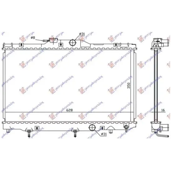 RADIATOR 1.4 BENZINĂ +/-A/C (630x350) (KOYO)