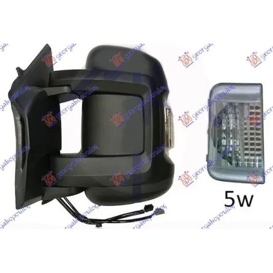 DOOR MIRROR ELECTRIC HEATED FOLDABLE SHORT (WITH SIDE LAMP : SENSOR) (8H8P+8H4P) (CONVEX GLASS) (A QUALITY)