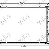 RADIATOR ALL MOD. BZ/DS M/A +/-AC(71x55)(MAHLE BEHR PREMIUM LINE)