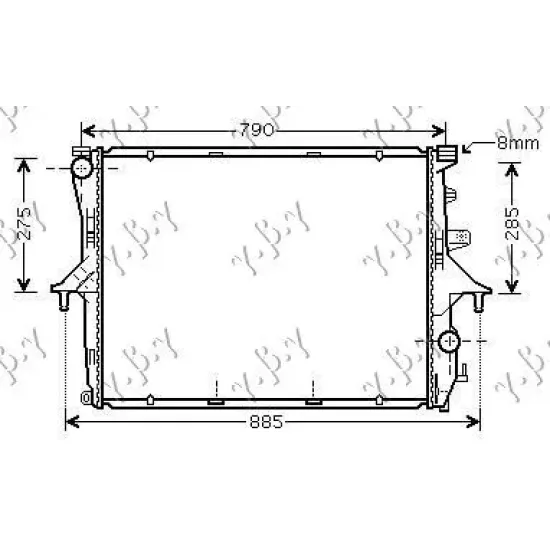 RADIATOR ALL MOD. BZ/DS M/A +/-AC(71x55)(MAHLE BEHR PREMIUM LINE)