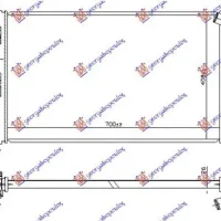 RADIATOR 1.8-2.2 DI-D DIESEL MANUAL-AUTO (700x410) (KOYO)