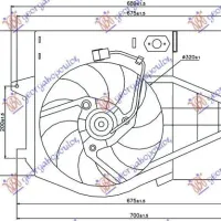 VENTILATOR RĂCIRE COMPLET (BENZINĂ) - A/C