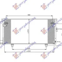 CONDENSOR BENZINĂ -DIESEL (61.5x29.7x16)