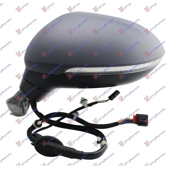 OGLINDA RETROVIZOARE ELECTRICĂ ÎNCĂLZITĂ (CU LAMPĂ) (STICLĂ ASFERICĂ)