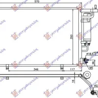 CONDENSOR 1,25-1,4-1,6 EFi BENZINĂ - 1,5 TDCi DIESEL (520x320x16)