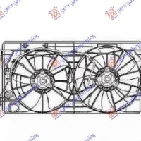 ANSAMBLU VENTILATOR RĂCIRE (DUBLU) (300MM / 285MM ) (2+2 PINI)