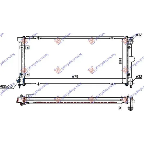 RADIATOR BENZINĂ - DSL +/- A/C (675x320x34)