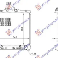 RADIATOR ALL MODEL BENZINĂ AUTO (350x350x26) (KOYO)