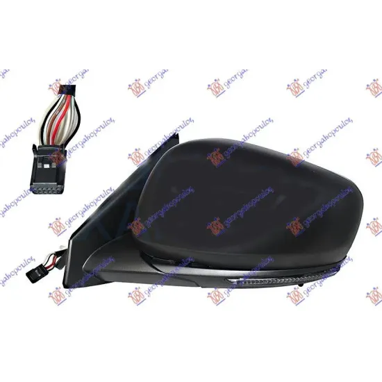 OGLINDA RETROVIZOARE ELECTRICĂ ÎNCĂLZITĂ (CU LAMPĂ LATERALĂ) (CALITATE A)